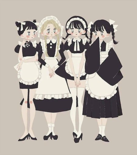 Аниме горничная референс