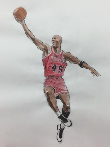 Майкл джордан рисунок