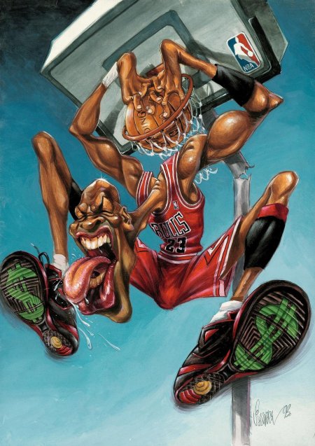 Майкл джордан шарж