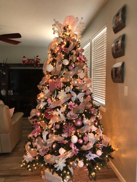 Rose gold christmas tree