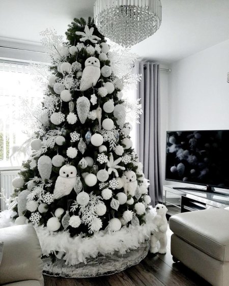 Девушки, украшающие елки