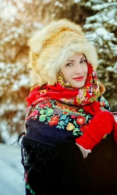 Русская красавица зимой