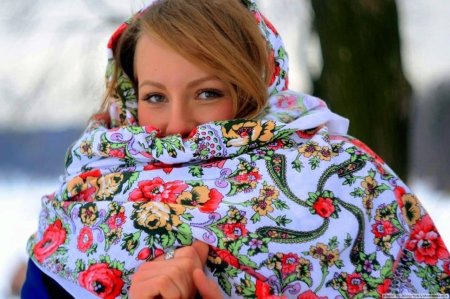 Павлопосадский платок славянка