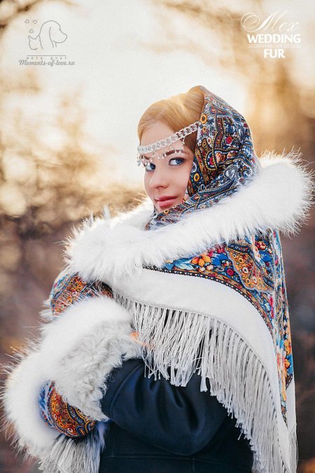 Зимняя фотосессия в русском стиле