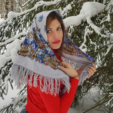 Зимний платок