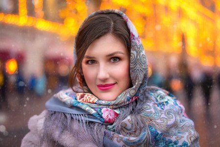 Зимний платок