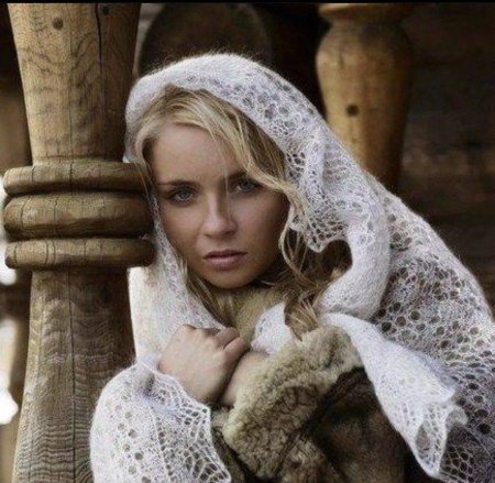 Оренбургский пуховый платок