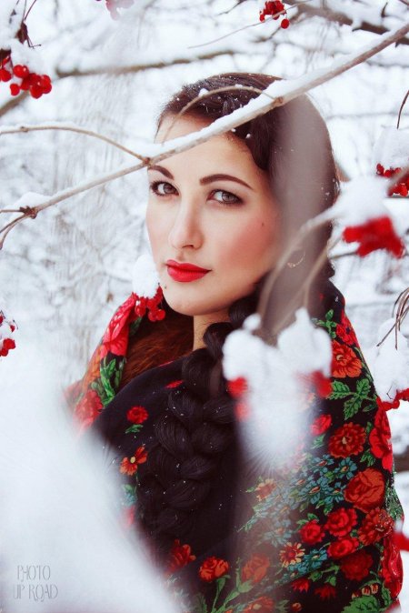 Русская красавица зимой