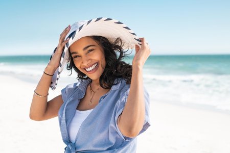 Женщина на пляже