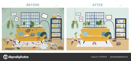 Чистая и грязная комната для детей