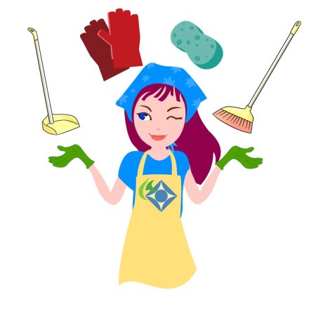Уборка иллюстрация