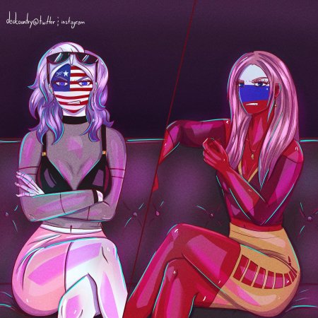 Countryhumans россия девушка и сша