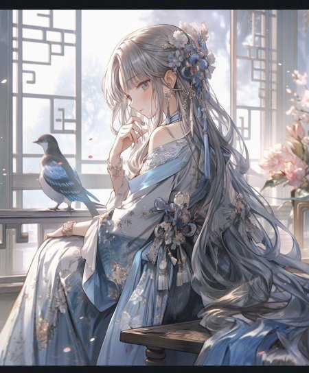 Красивая аниме девушка