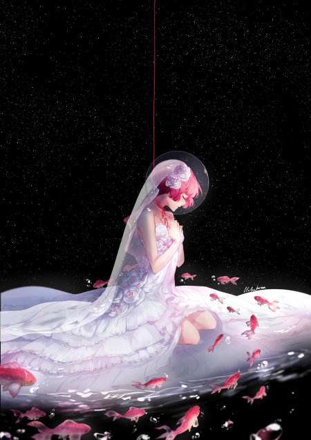 Красивая аниме девушка