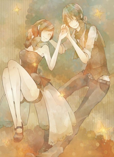 Аниме девушка и парень