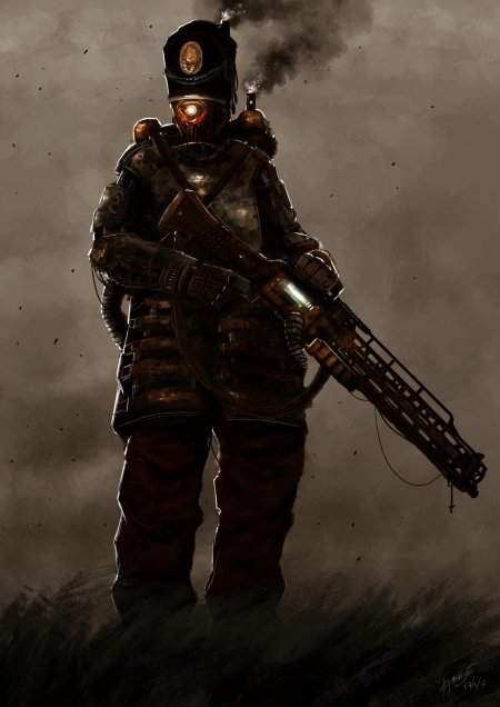 Дизельпанк огнемётчик