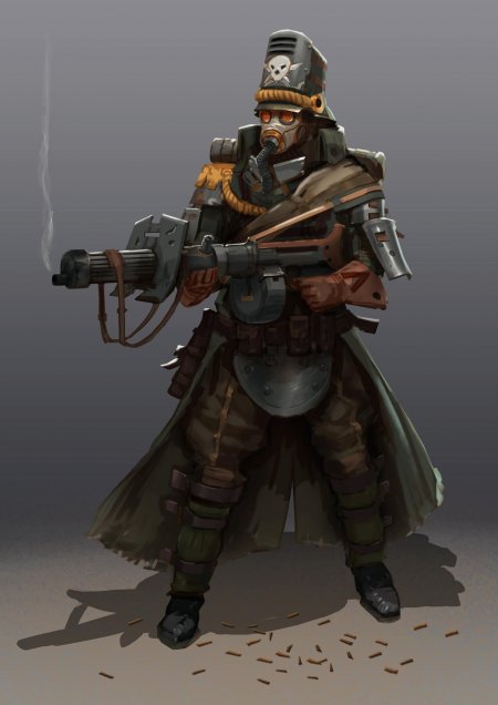 Дизельпанк арт солдат