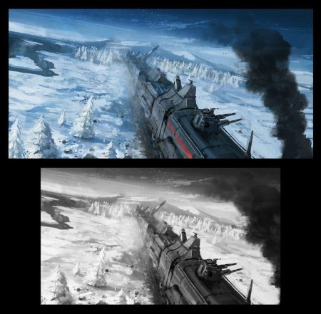 Бронепоезд дизельпанк арт