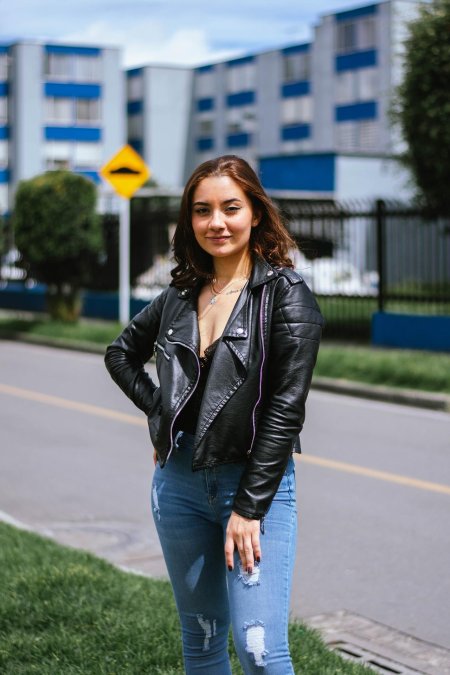 Women leather jacket