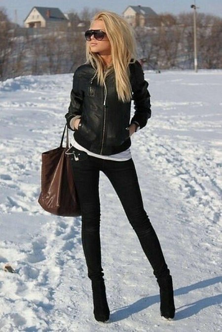 Блондинка зима