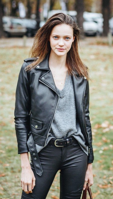 Schott jeans style leather jacket