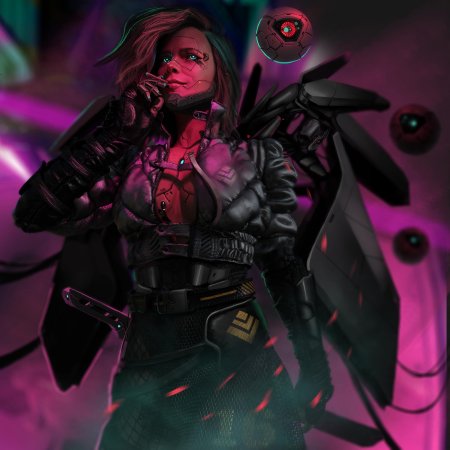 Киберпанк лицо девушки