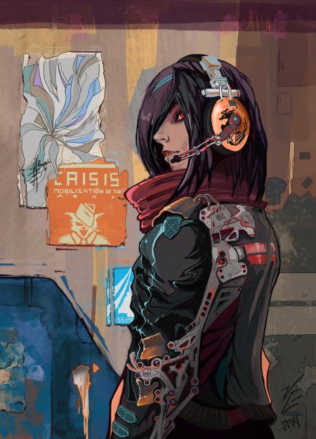 Арты в стиле киберпанк