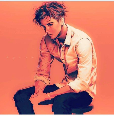 Модный мужчина арт