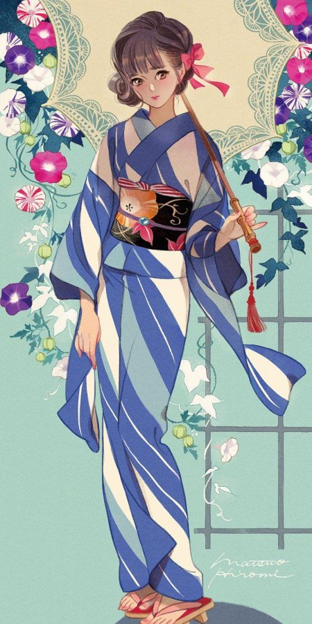 Девушка в кимоно