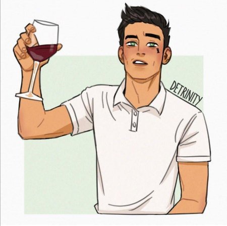 Рука с бокалом вина