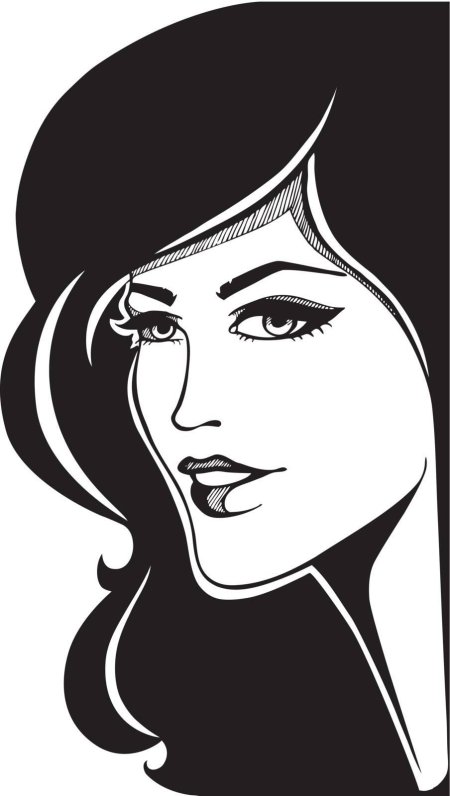 Силуэт красивой женщины