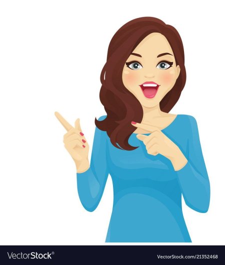 Девушка указывает