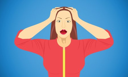 Векторная женщина в стрессе