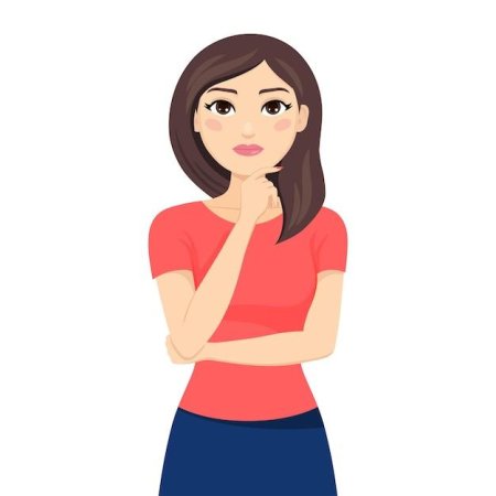 Женщина думает рисунок