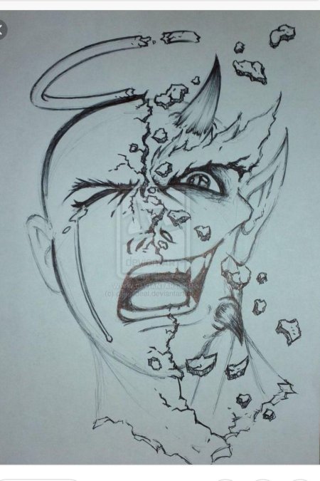 Рисунки карандашом демон