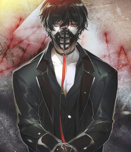 Парень в маске арт