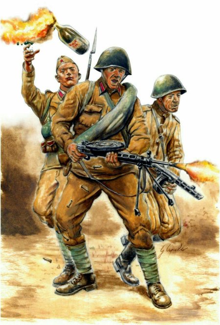 Пехотинец советской армии времен 2 мировой войны