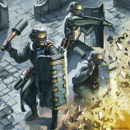 Дизельпанк арт солдат