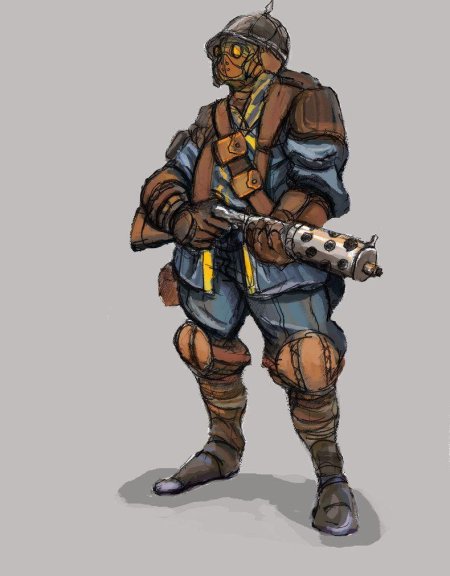Наемник солдат character concept art