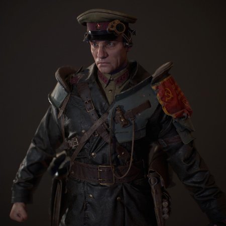 Офицер дизельпанк арт