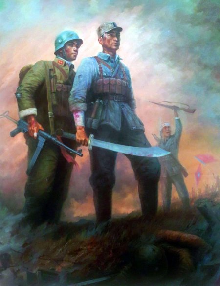 Японские солдаты второй мировой войны с катанами