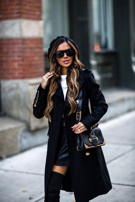 Образ с черным пальто