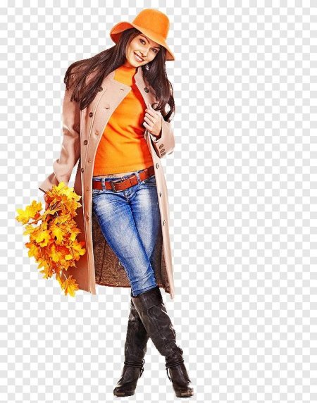 Красивая девушка в осенней одежде