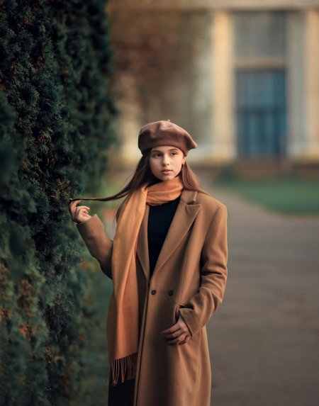 Фотосессия в пальто