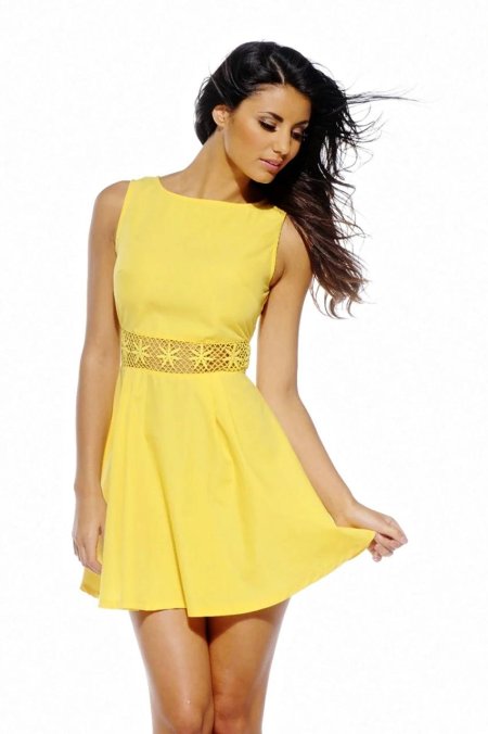 Платье оджи желтое