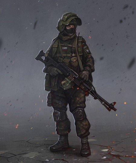 Российский солдат арт