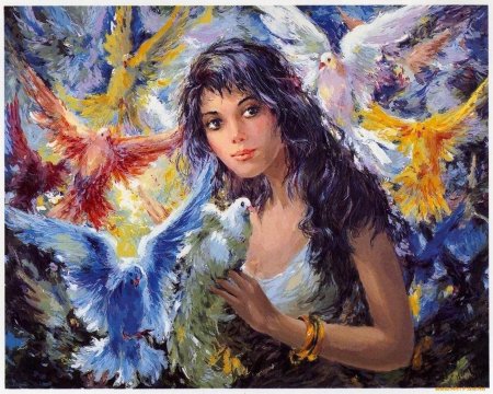 Женщина птица