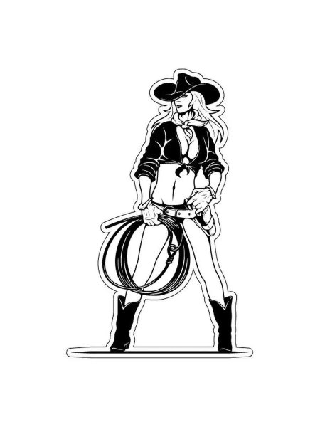 Наклейки девочки-ковбои