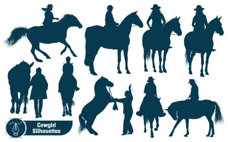 Графика ковбои на лошадях