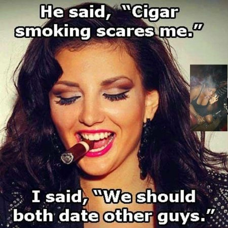 Девушка с сигарой